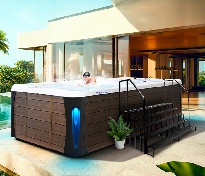 Calspas hot tub being used in a family setting - Warwick